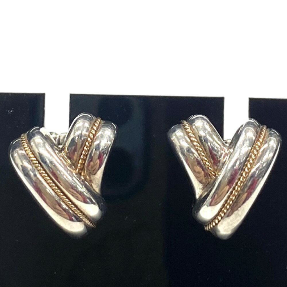 [USED/中古]TIFFANY&Co. ティファニー ピアス スターリング SV925 K18 シルバー ゴールド 925・750 コンビ B（目立った傷や汚れなし）ランク 中古 tdc-005159-4eのサムネイル