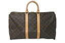 LOUIS VUITTON ルイヴィトン ボストンバッグ キーポル45 モノグラム M41428 ブラウン ゴールド金具 美品 中古 57965