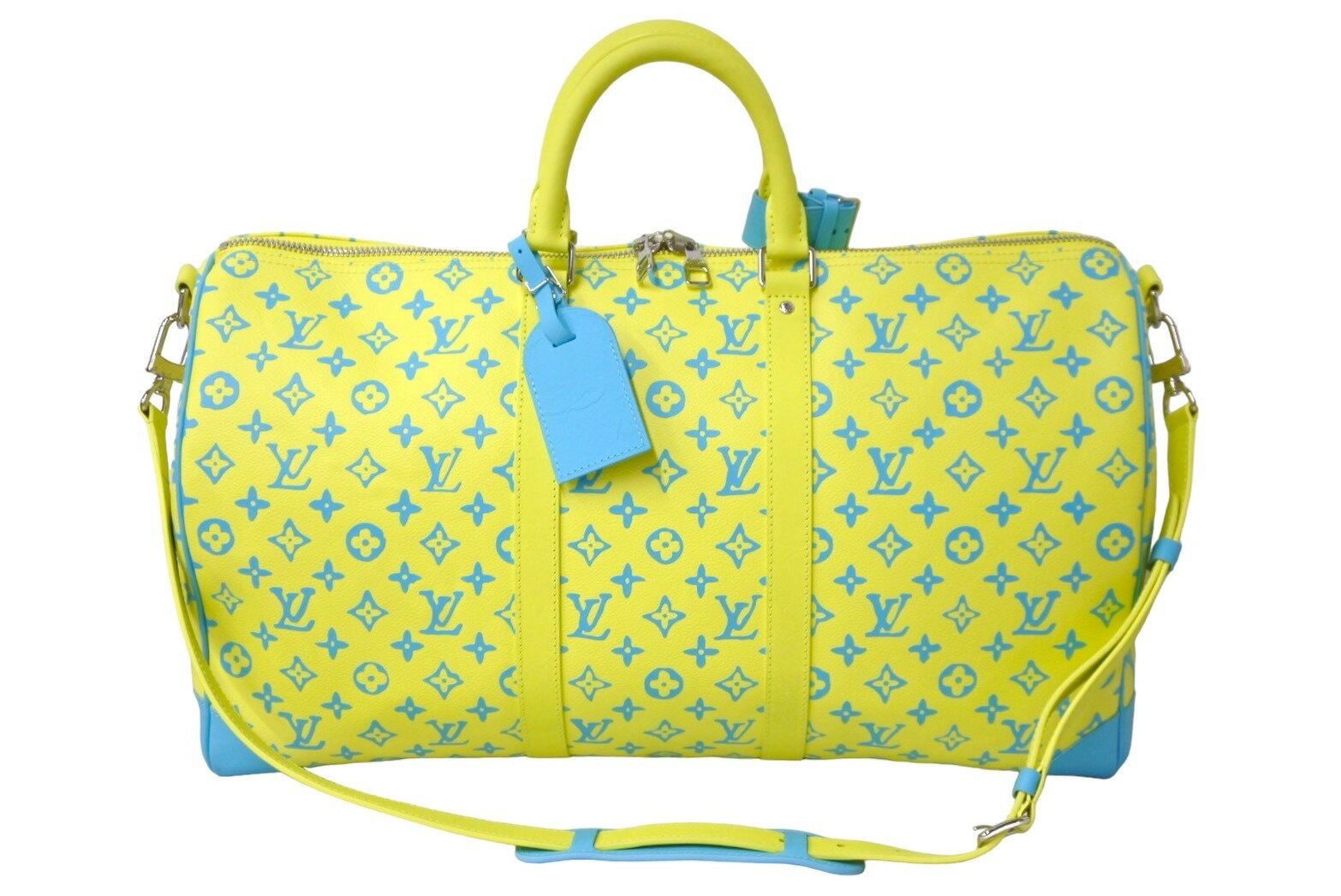 極美品 LOUIS VUITTON ルイヴィトン M21869 キーポルバンドリエール50 モノグラムプレイグラウンド イエロー 中古 58662