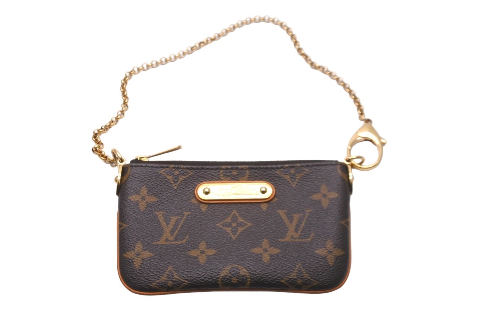 LOUIS VUITTON ルイヴィトン ポーチ ミニバッグ チェーン M60095 ポシェットミラPM ブラウン ゴールド金具 美品 中古 59131