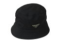 PRADA プラダ ナイロン バケットハット ブラック 帽子 トライアングルロゴ 小物 サイズS 美品 中古 59832
