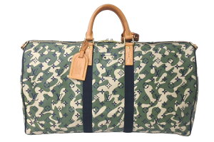 LOUIS VUITTON ルイヴィトン ×村上隆 キーポルバンドリエール55 モノグラムモフラージュ M95774 ゴールド金具 美品 中古 60478