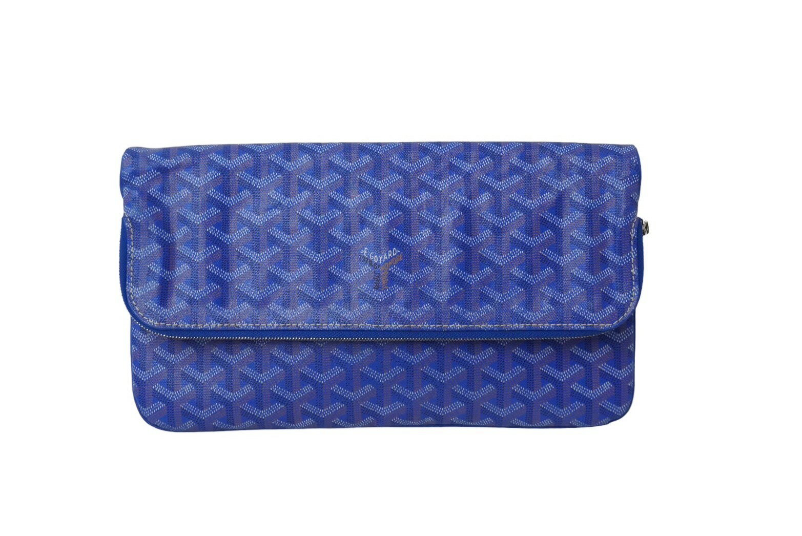 GOYARD ゴヤール サン マリー MM クラッチバッグ STMARIMMLTY07CL07P スカイブルー シルバー金具 美品 中古 61446