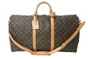 LOUIS VUITTON ルイヴィトン キーポル バンドリエール60 ボストンバッグ M41412 モノグラムキャンバス ブラウン 美品 中古 61648