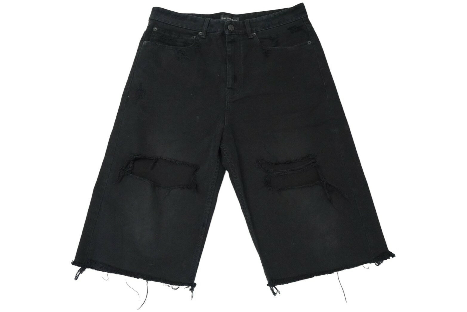 極美品 激レア BALENCIAGA バレンシアガ BAGGY Shorts ショートパンツ ブラック サイズS 22SS 745259 TNW11 1700 中古 62083