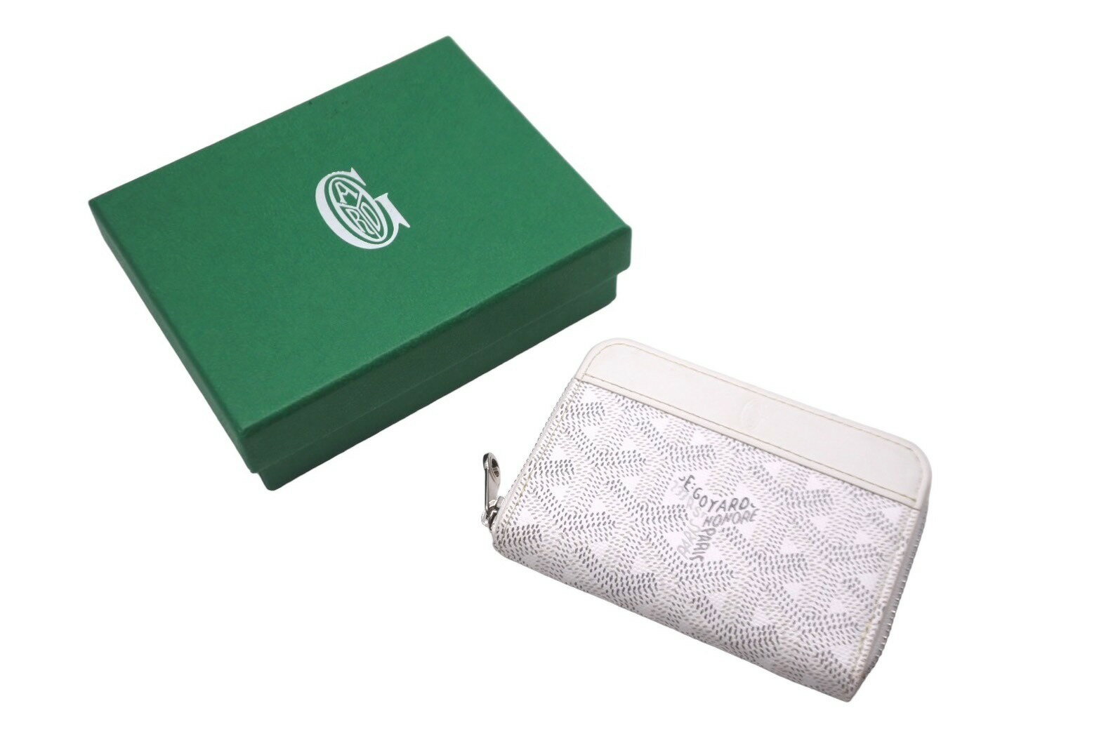 GOYARD ゴヤール 22ssコインケース マティニョン ミニ コインケース ブランシュ ホワイト BLANC 美品 中古 61975