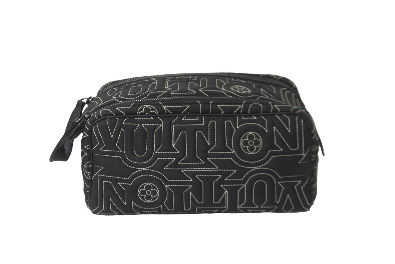 LOUIS VUITTON ルイヴィトン スノー カプセル コレクション ドップキット ナイロン ブラック M21435 ICチップ 良品 中古 62281