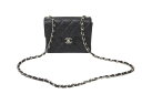 【極美品】CHANEL シャネル ミニマトラッセ チェーンショルダーバッグ ココマーク 6番台 キャビアスキン ブラック シルバー 中古 62420