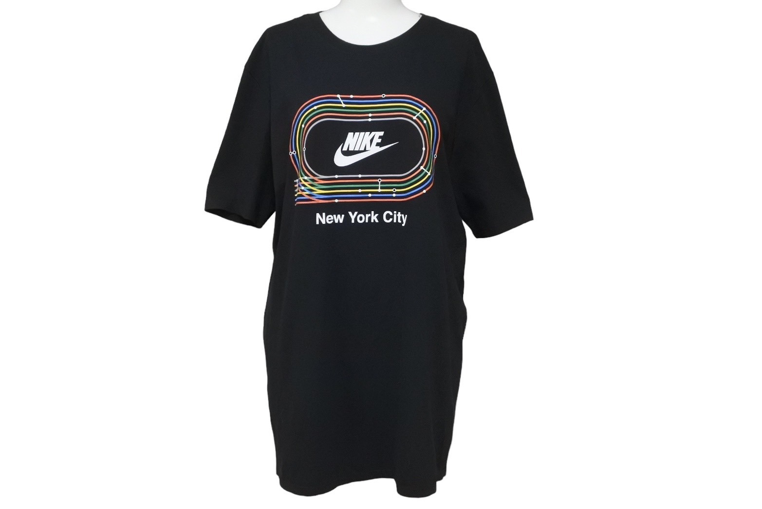 極美品 NIKE ナイキ 半袖Tシャツ トップス アメリカ ニューヨーク NY SOHO限定 ブラック Mサイズ ユニセックス 中古 5306