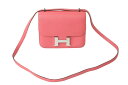 極美品 HERMES エルメス ショルダーバッグ コンスタンス3ミニ D刻印 エバーカラー ローズアザレ シルバー金具 中古 62689