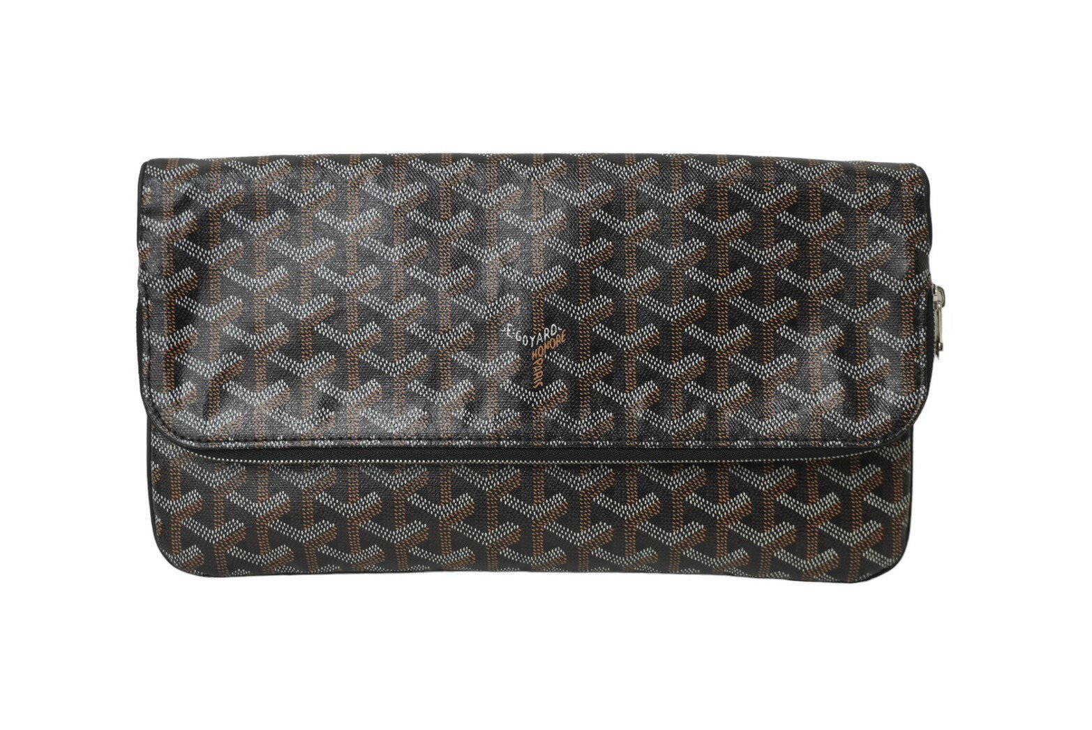 GOYARD ゴヤール サン マリー MM クラッチバッグ STMARIMMLTY01CL01P ブラック シルバー金具 美品 中古 62719