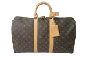 LOUIS VUITTON ルイヴィトン モノグラム キーポル45 ボストンバッグ PVC レザー M41428 ゴールド金具 ブラウン 美品 中古 62918