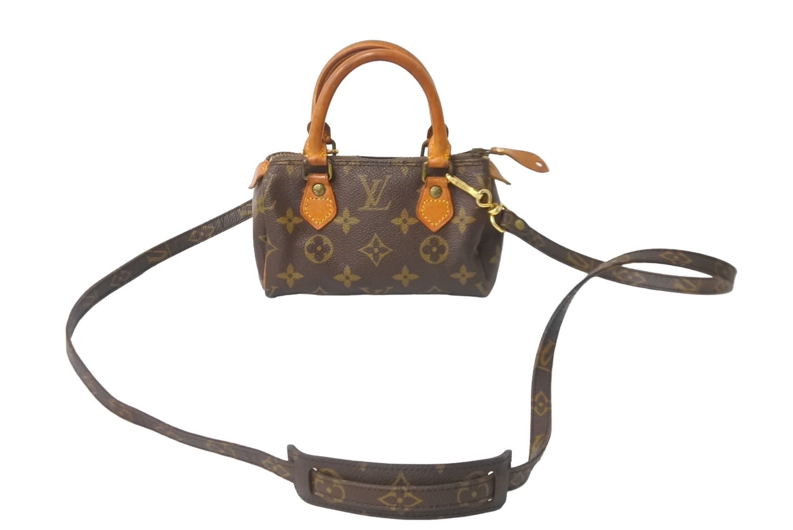 LOUIS VUITTON ルイヴィトン ミニスピーディ 2WAYハンドバッグ M41534 モノグラム ゴールド金具 良品 中古 63030