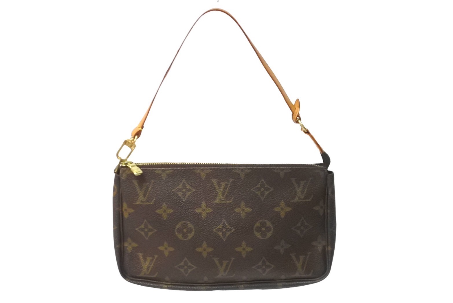 LOUIS VUITTON ルイヴィトン モノグラム アクセサリーポーチ ポシェットアクセソワール M51980 ブラウン 美品 中古 63111