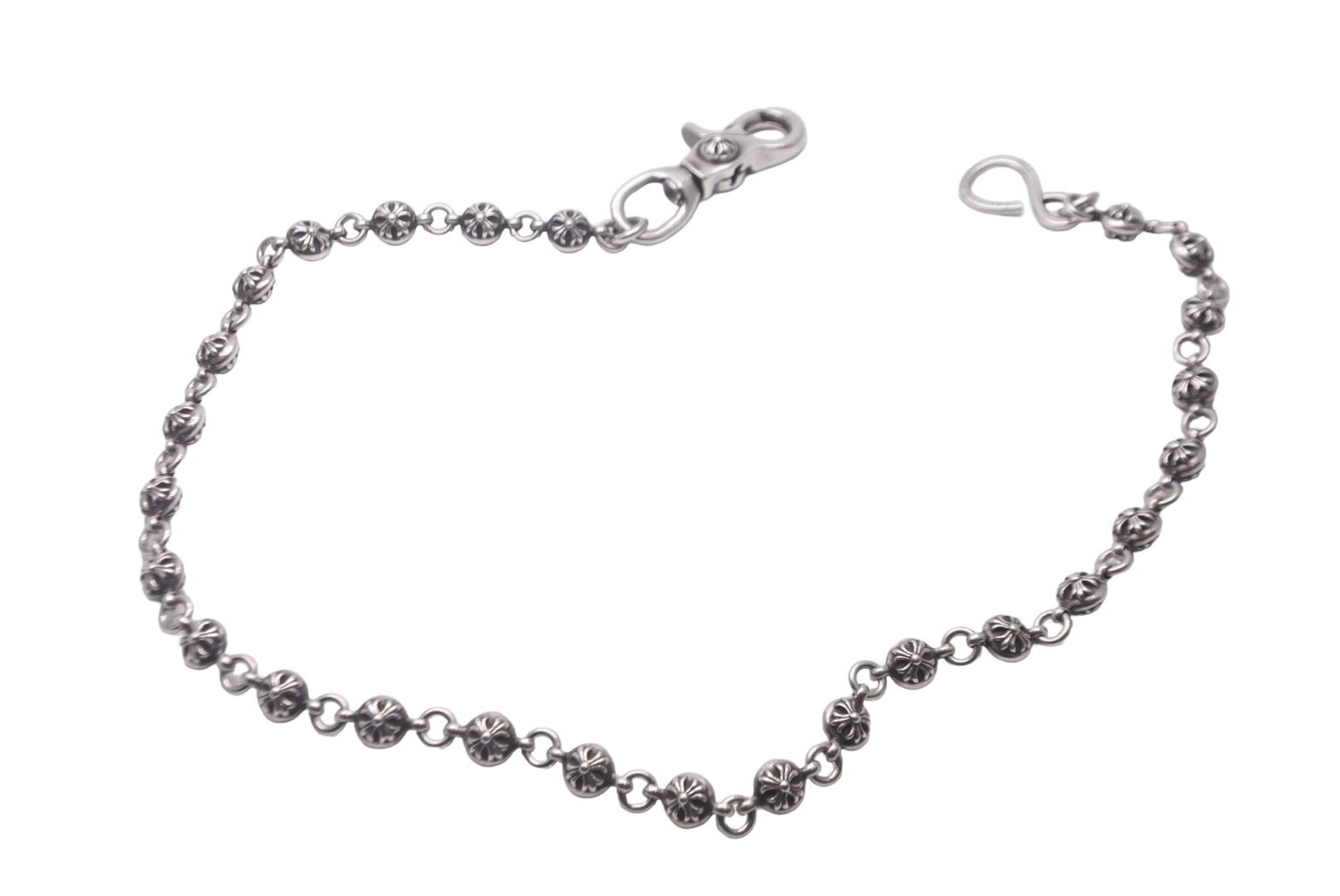 CHROME HEARTS クロムハーツ 1クリップ エクストラロング 212g 1BALL EX LONG-T 1 クリップ ウォレットチェーン クロス 美品 中古 60442