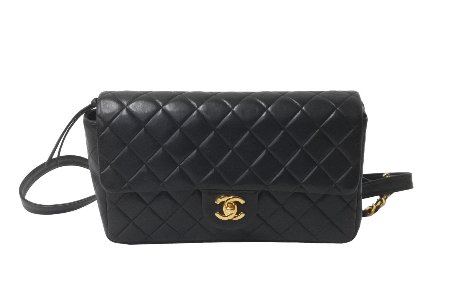 CHANEL シャネル リュック マトラッセ ブラック 3番台 ラムスキン ココマーク ゴールド金具 美品 中古 63693