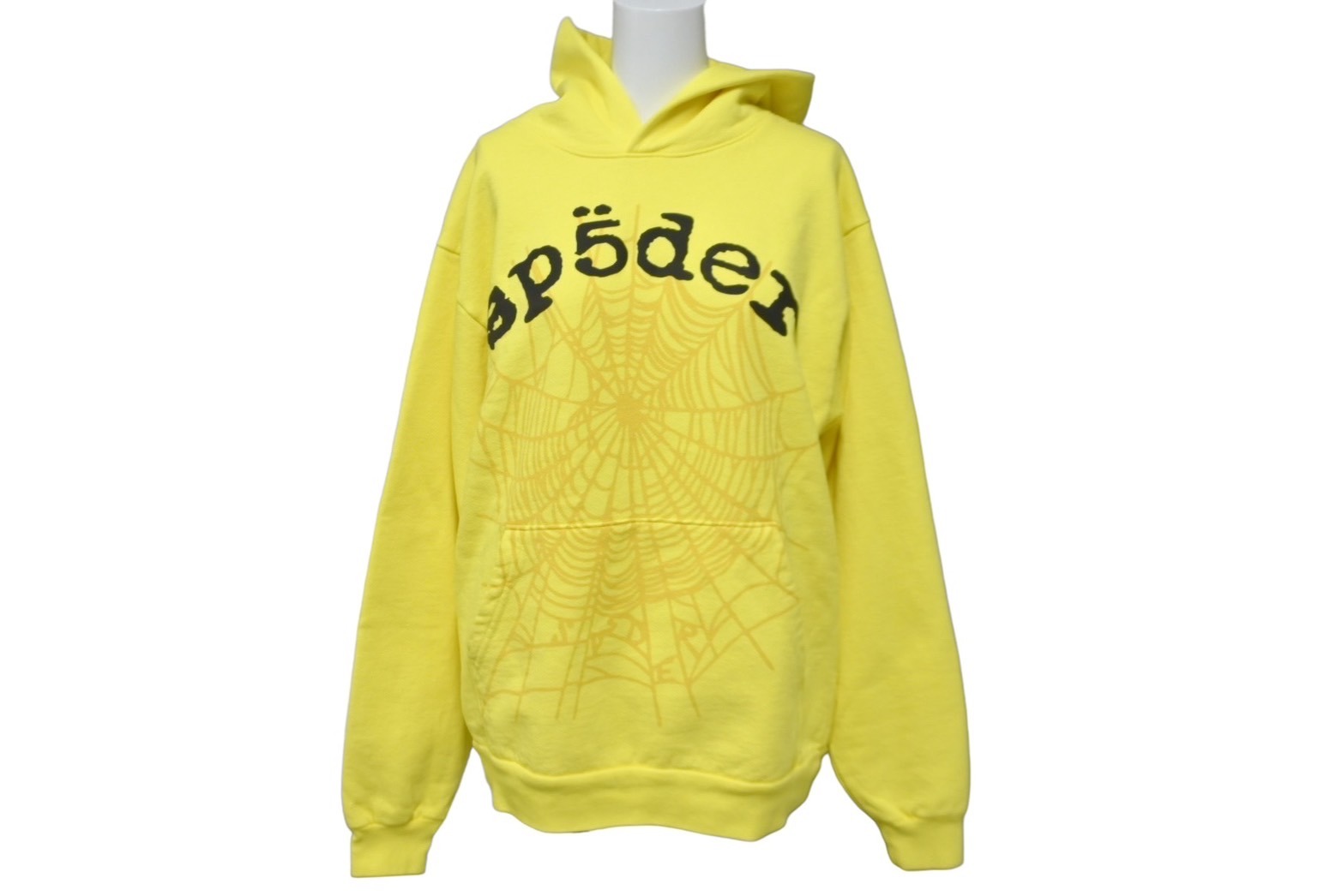 Rakuten - Sp5der スパイダー パーカー フーディー Young Thug プルオーバー ウェブ サイズS イエロー 発泡プリント ロゴ 美品 中古 63574