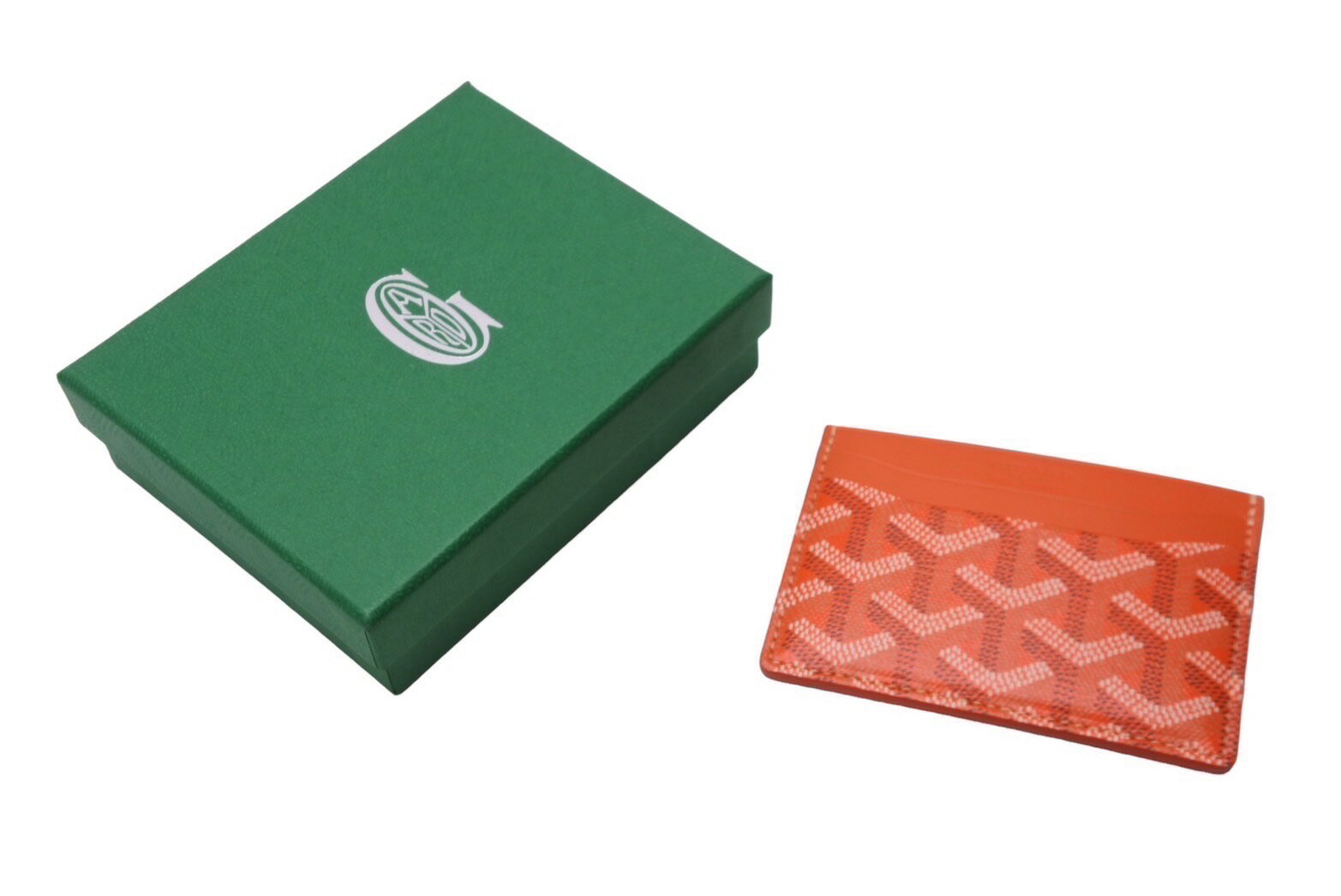 新品未使用 GOYARD ゴヤール サン シュルピス カードケース ヘリンボーン PVC カーフ オ ...