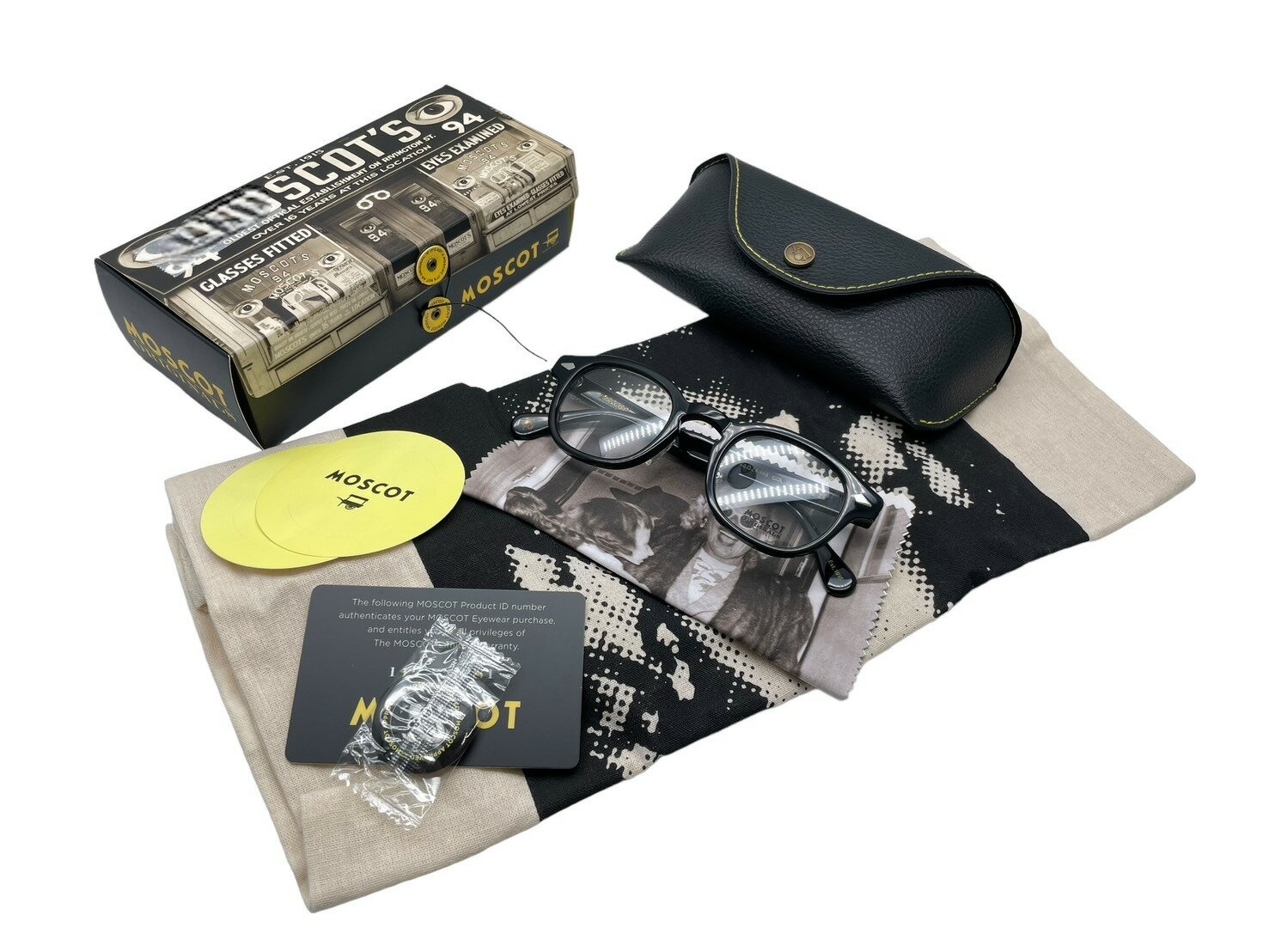 Rakuten - 【セール】MOSCOT モスコット LEMTOSH レムトッシュ メガネ 伊達眼鏡 110383040 アセテート ブラック サイズ46??24-145 美品 中古 63917