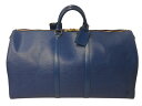 LOUIS VUITTON ルイヴィトン キーポル55 ボストンバッグ エピレザー ブルー M42955 美品 中古 4b002683