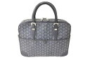 Goyard ゴヤール アンバサードPM ブリーフケース ビジネスバッグ ヘリンボーン グレー シルバー金具 良品 中古 65051(4)