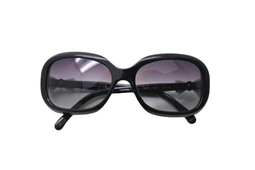 CHANEL シャネル サングラス 眼鏡 ココマーク サイドリボン 5170-A サイズ58□17 135 3N ブラック 美品 中古 65278 CHANEL シャネル サングラス 眼鏡 ココマーク サイドリボン 5170-A サイズ58□17 135 3N ブラック 美品 中古 65278