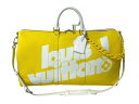極美品 LOUIS VUITTON ルイヴィトン キーポル バンドリエール50 ボストンバッグ M58748 エブリデイLV グレインレザー イエロー メンズ ...