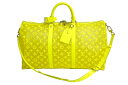 【極美品】LOUIS VUITTON ルイ・ヴィトン ボストンバッグ キーポルハンドリエール 50 モノグラムシースルー M55380 DR2189 ネオンイエ...