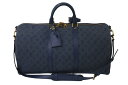 ルイヴィトン キーポル バンドリエール50 ボストンバッグ LOUIS VUITTON M44645 モノグラムデニム レザー ネイビー ブランド メンズ レデ...