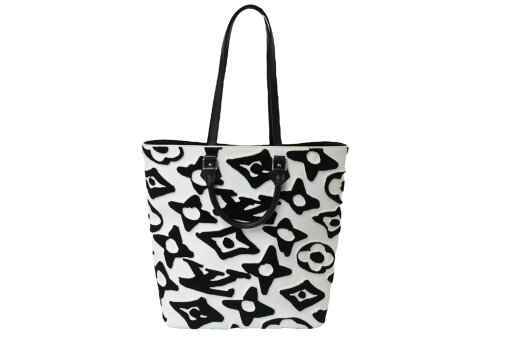 LOUIS VUITTON ルイヴィトン LVXUF カバ タフテッドモノグラム トートバッグ M45567 ブラック ホワイト 美品 中古 4c068611 LOUIS VUITTON ルイヴィトン LVXUF カバ タフテッドモノグラム トートバッグ M45567 ブラック ホワイト 美品 中古 4c068611