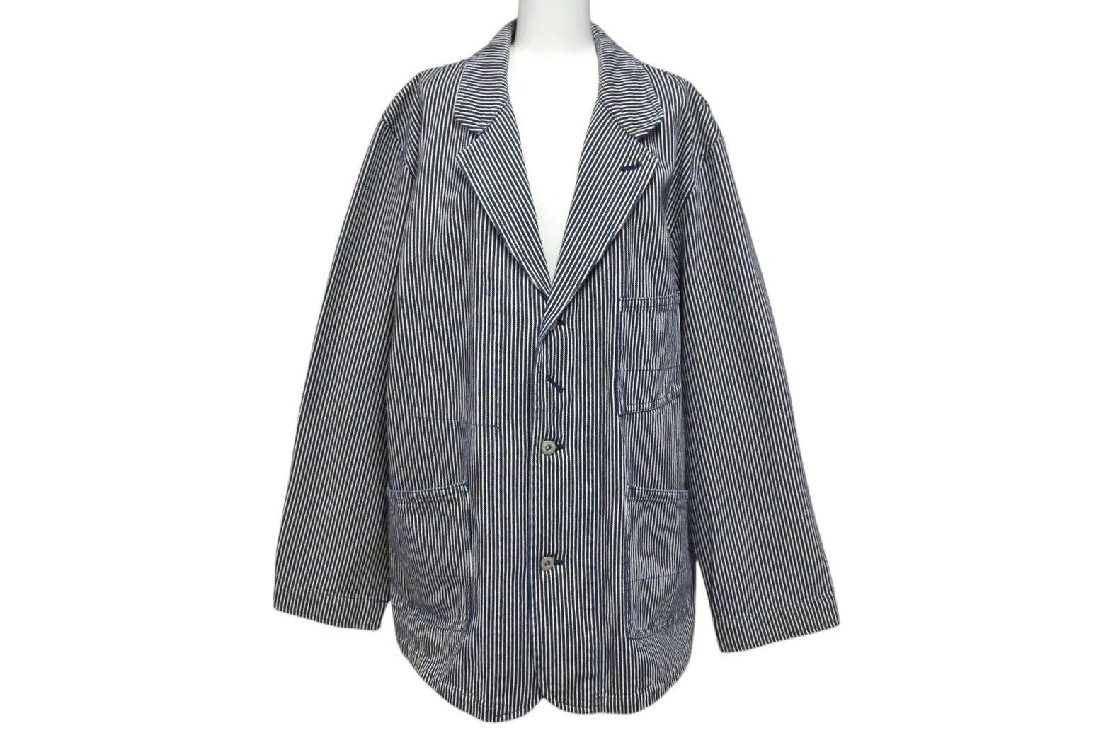 【美品】STUSSY　ステューシー　ストックロゴヒッコリーカバーオール　Lサイズ 美品】STUSSY ステューシー ストックロゴヒッコリーカバーオール L