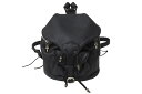 極美品 CHROME HEARTS クロムハーツ ミニリュック BSフレア レザー シルバー925 ブラック レディース バッグ 中古 4c070684