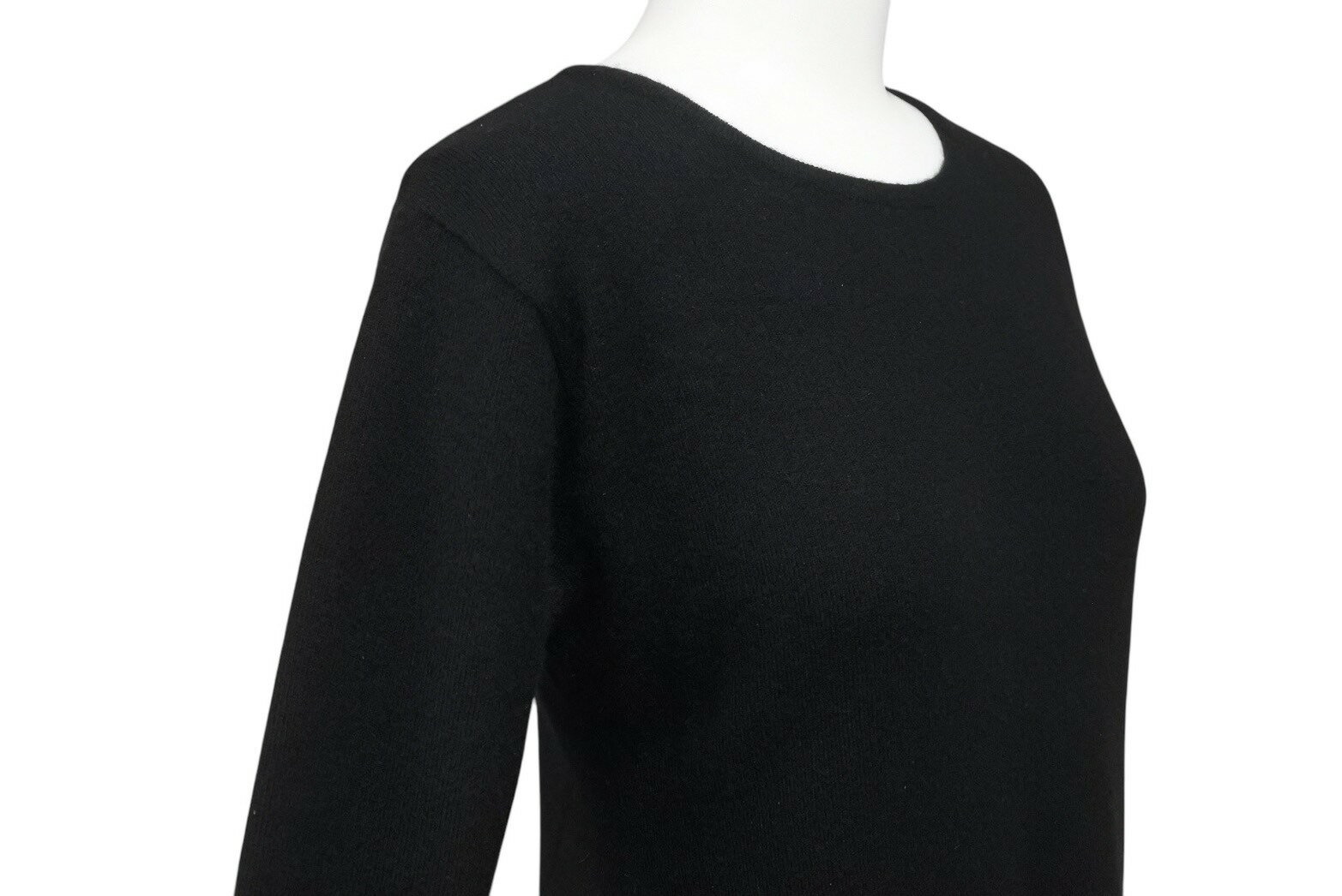 新品未使用 CHROME HEARTS クロムハーツ ワンピース ニット トップス クロスパッチ CHクロス カシミヤ レザー シルバー925 ブラック レディース 中古 4c070686