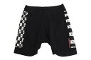 CHROME HEARTS クロムハーツ Matty Boy マッティボーイ チェック バイカー ショーツ キッズ サイズM ブラック 美品 中古 4c0709...