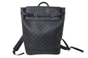 新品同様 LOUIS VUITTON ルイヴィトン スティーマー バックパック リュックサック M44052 モノグラムエクリプス 中古 4c070924