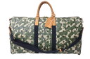 LOUIS VUITTON ルイ・ヴィトン 村上隆 キーポルバンドリエール55 ボストンバッグ モノグラムカモフラージュ 迷彩 M95774 ゴールド金具 ブラ...