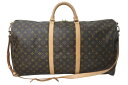 LOUIS VUITTON ルイ・ヴィトン キーポル バンドリエール60 ボストンバッグ ショルダーストラップ M41412 モノグラム PVC ヌメ革 ブラウ...