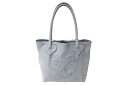 CHROME HEARTS クロムハーツ トートバッグ FS BSフレア パッチ グレー スエードレザー ブランド メンズ レディース バッグ 美品 中古 4c...