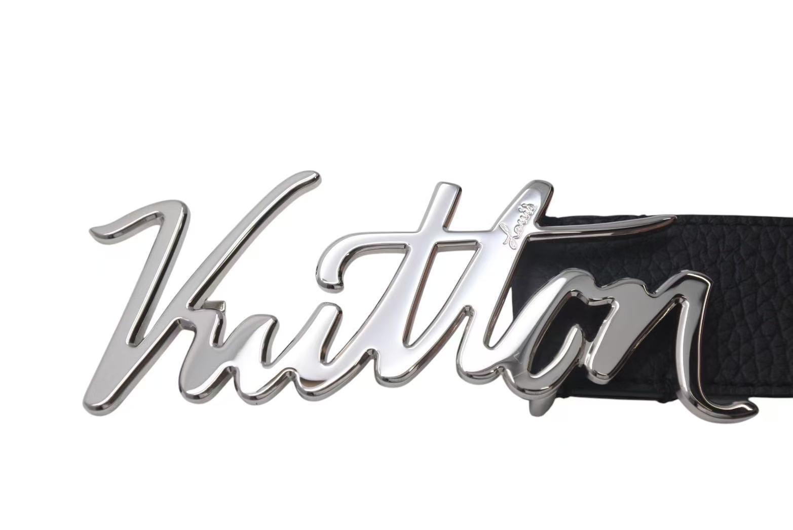 【極美品】LOUIS VUITTON ルイ・ヴィトン サンチュール LVオートグラフ ベルト M0187 サイズ95/38 レザー ブラック ブランド メンズ ルイヴィトン 中古 4c073375