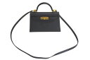 HERMES エルメス ミニケリー2 ヴォーエプソン ブラック ゴール...(4)