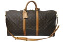 LOUIS VUITTON ルイヴィトン キーポル バンドリエール60 ボストンバッグ M41412 モノグラム PVC レザー ブラウン 良品 中古 4c07...