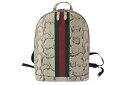 GUCCI グッチ リュック バックパック パイソン型押し 442892 レザー ベージュ 美品 中古 4c075393(4)