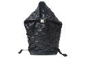 BOTTEGA VENETA ボッテガヴェネタ カセット イントレチャート フォールドオーバー バックパック ブラック レザー 美品 中古 4c075460(4)