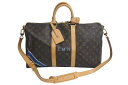 LOUISVUITTON ルイヴィトン モノグラム キーポル45 ボストンバッグ オーダーメイド M41428 PVC ブラウン ゴールド 美品 中古 4c07...