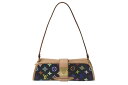 新品同様 LOUIS VUITTON ルイヴィトン 村上隆 シャーリー M40050 モノグラムマルチ ブラック ゴールド金具 中古 4c075845