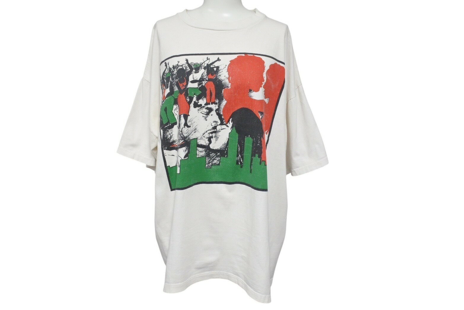 VINTAGE ヴィンテージ SOMETIMES I GET FREAKY! 半袖Tシャツ サイズXL ホワイト ADVANCE ATHLETIC 古着 美品 中古 4c075781