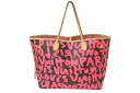 極美品 LOUIS VUITTON ルイヴィトン トートバッグ ネヴァーフルGM モノグラムグラフィティ フューシャ M93701 中古 4c075985