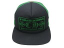 極美品 CHROME HEARTS クロムハーツ トラッカーキャップ 帽子 キャンバス ブラック グリーン コットン シルバー925 中古 4c076190(4)