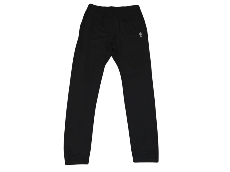 CHROME HEARTS クロムハーツ YNOT ワイノット ロゴ刺繍 スウェットパンツ アメリカ製 コットン ブラック サイズL 美品 中古 4c076184