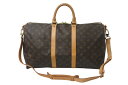 LOUIS VUITTON ルイヴィトン ボストンバッグ M41418 キーポルバンドリエール45 ブラウン PVC ヌメ革 ゴールド金具 良品 中古 4c07...